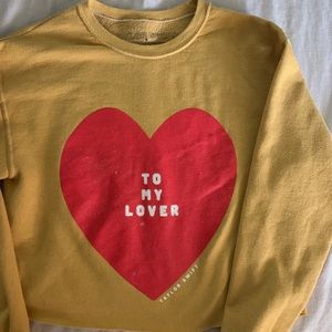 taylor swift to my lover cropped sweater